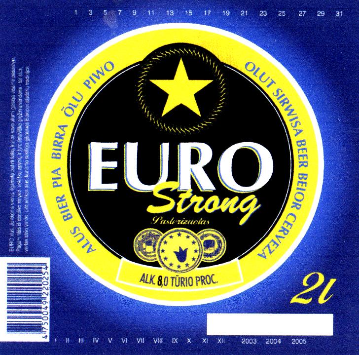 Prekės ženklas: EURO Strong ALUS BIER PIA